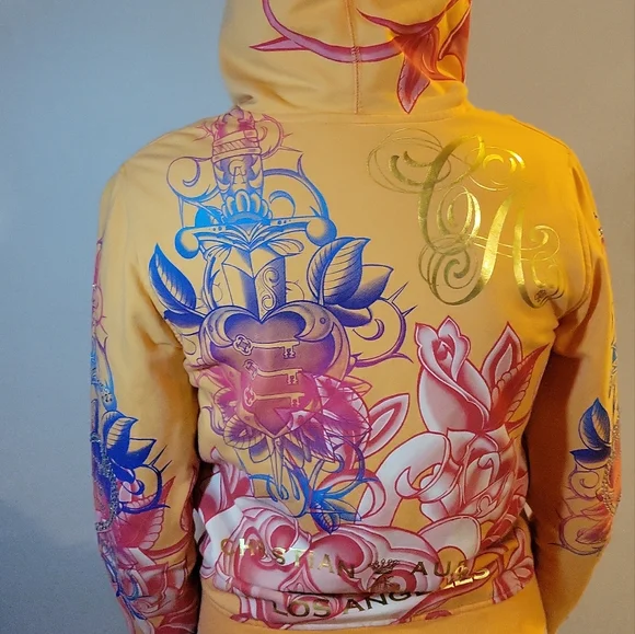 Christian Audigier Vintage Lined Hoodie - Never Worn, Without Tags, Perfect Cond - Picture 6 of 8